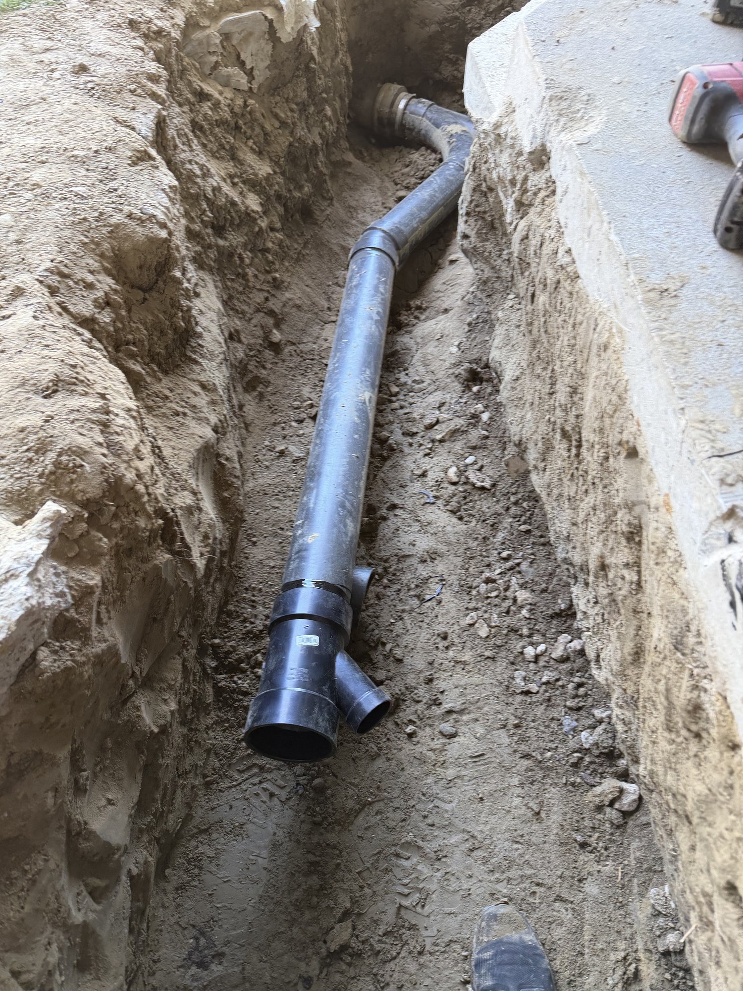 Plumbing fitting installed for new bathroom rough-in — J Sammy Home Services Long Beach